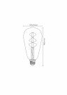 ST64 Fil. Bulb-Amber-LED Dimm.-1xE27-4,9W-2200K thumbnail