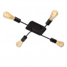 LESTER Flush ceilin.-Black-4xE27-40W-Metal thumbnail