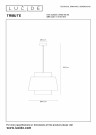 TRIBUTE Pendant light-Cream-Ø60-1xE27-40W-Fabric thumbnail