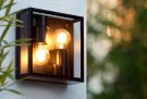 DUKAN Flush ceilin. Outd.-Black-2xE27-15W-IP65 thumbnail