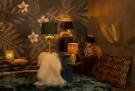 SIR WIN. Table lamp-Gold-1xE14-25W-Porcel. thumbnail