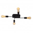 LESTER Flush ceilin.-Black-4xE27-40W-Metal thumbnail