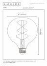 G95 Fil. Bulb-Transp.-LED Dimm.-1xE27-4,9W-2700K thumbnail