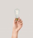 ST64 Fil. Bulb-Transp.-LED Dimm.-1xE27-4,9W-2700K thumbnail
