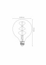 G95 Fil. Bulb-Amber-LED Dimm.-1xE27-4,9W-2200K thumbnail