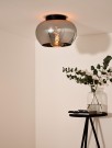 JUDI Flush ceilin.-Smoke .-Ø30,5-1xE27-40W-Glass thumbnail