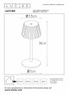 JUSTINE Table lamp Outd.-White-LED Dimm.-2W-2700K thumbnail