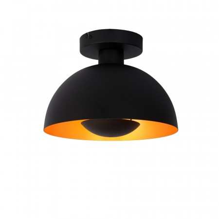 SIEMON Flush ceilin.-Black-Ø25-1xE27-40W-Steel