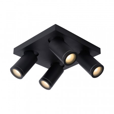 TAYLOR Ceiling spot. Bathr.-Black-LED DTW-4xGU10