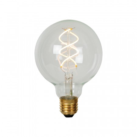 G95 Fil. Bulb-Transp.-LED Dimm.-1xE27-4,9W-2700K