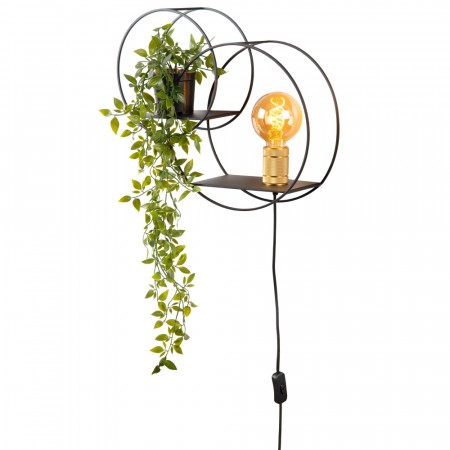 CIRCLE Wall light-Black-1xE27-40W-Metal