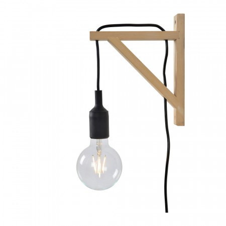 FIX Wall light-Black-1xE27-60W-Wood